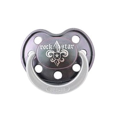 Rock Star Baby Fleur De Lis dark силиконов биберон